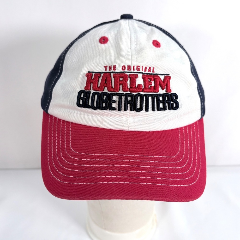Harlem Globetrotters Baseball Cap Navy White Red Embroidered Adjustable Hat